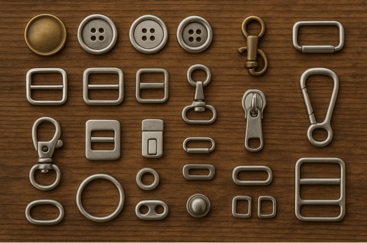 Металлическая фурнитура для шитья: разновидности, особенности