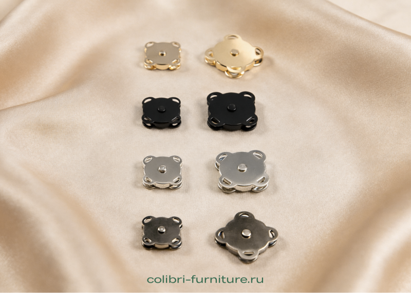 Магнитные кнопки- виды, особенности установки на одежде