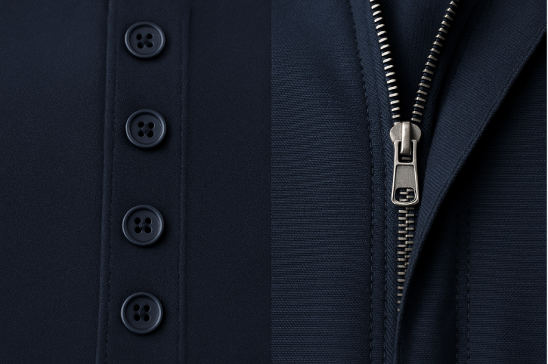 Пуговицы против молний: сравнение, плюсы и минусы