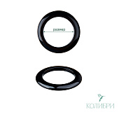 Кольцо пластиковое - PF01, чёрный, 10 шт