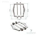 Пряжка металлическая - GP100, серебро, 10 шт