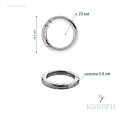 Кольцо металлическое - MF56, серебро, 10 шт