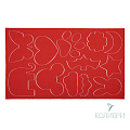 Заплатка самоклеющаяся, тканевая - AC05, красный, 5 шт