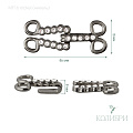 Декоративный крючок - MF16, никель, 10 шт