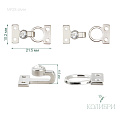 Декоративный крючок - MF28, серебро, 10 шт