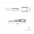 Декоративный крючок - MF19, серебро, 10 шт