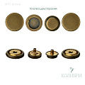 Кнопка установочная металлическая - KP11, бронза, 50 шт