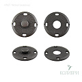 Кнопка пришивная металлическая - KN21, никель, 10 шт