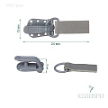 Декоративный крючок - MF27, серый, 10 шт
