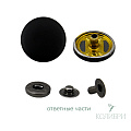 Кнопка установочная металлическая - KP10, матовый чёрный, 50 шт