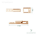 Декоративный крючок - MF19, золото, 10 шт
