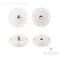 Кнопка пришивная пластиковая - KN22, белый, 10 шт
