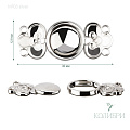Декоративный крючок - MF03, серебро, 10 шт