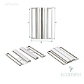 Пряжка металлическая под резинку - GP96, серебро, 5 шт