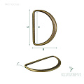 Полукольцо металлическое - MF01, бронза, 10 шт