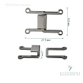 Декоративный крючок - MF20, никель, 10 шт