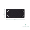 Лейбл из искусственной кожи - NA06, чёрный, 40х20 мм, 10 шт