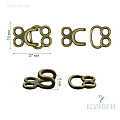 Декоративный крючок - MF25, бронза, 10 шт