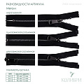 Застёжка-молния металлическая - ZM04, никель/чёрный, 5 шт