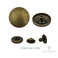 Кнопка установочная металлическая - KP02, бронза, 50 шт