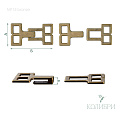 Декоративный крючок - MF14, бронза, 10 шт