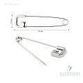 Булавки декоративные - BU164, серебро, 10 шт