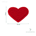Термоаппликация - LA476, красный, 10 шт