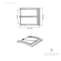 Пряжка металлическая - MR109, тёртое серебро, 3 шт