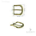 Пряжка металлическая - MR123, бронза, 3 шт