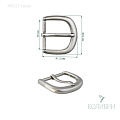 Пряжка металлическая - MR121, тёртое серебро, 3 шт