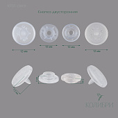 Кнопка установочная пластиковая - KP31, прозрачный, 100 шт