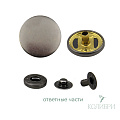 Кнопка установочная металлическая - KP10, никель, 50 шт