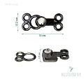 Декоративный крючок - MF05, никель, 10 шт