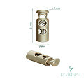 Фиксатор пластиковый - PFR02, матовое золото, 50 шт