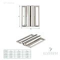 Пряжка металлическая под резинку - GP124, cеребро, 5 шт