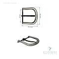 Пряжка металлическая - MR123, тёртый никель, 3 шт