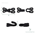 Декоративный крючок - MF33, чёрный, 25 шт