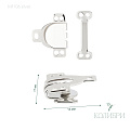 Крючки брючные пришивные - MF106, серебро, 25 шт