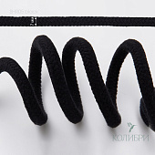 Шнур чёрный хлопковый, с сердечником - SHR05, чёрный/черный, 100 м