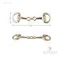 Украшение металлическое - MF12, золото, 5 шт