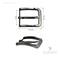 Пряжка металлическая - MR73, тёртый никель, 3 шт