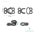 Декоративный крючок - MF25, никель, 10 шт