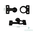 Декоративный крючок - MF13, чёрный, 10 шт
