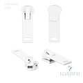 Бегунок для тракторной молнии - BT04, белый (E501), 25 шт 
