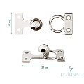 Декоративный крючок - MF13, серебро, 10 шт
