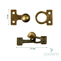 Декоративный крючок - MF13, бронза, 10 шт