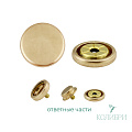 Кнопка установочная металлическая - KP11, золото, 50 шт