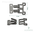 Декоративный крючок - MF18, никель, 10 шт