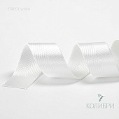Лента ременная п/э - STRP01, белый/белый, 45 м (50 ярдов)