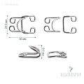 Крючок-застежка - MF45, серебро, 30х20.3х8.7 мм, 25 шт